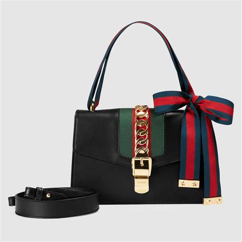 gucci black sylvie bag|Gucci sylvie small bag.